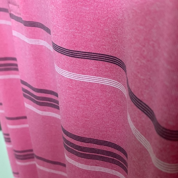 PGA TOUR Men’s Pink Striped Polo Shirt Size XL - Picture 2 of 5